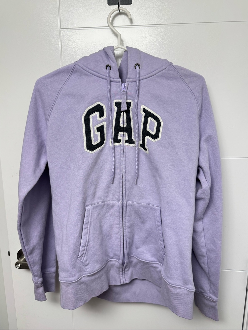 GAP VintageSoft Arch Logo Full Zip Hoodie Lavender Purple XL